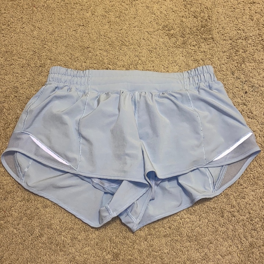 Blue linen hotty hot shorts!